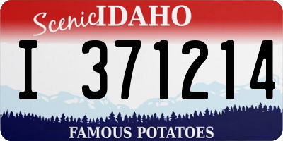 ID license plate I371214