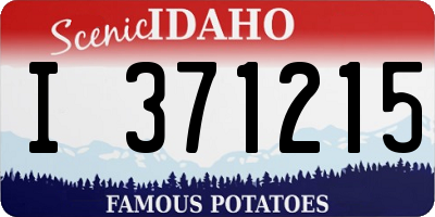 ID license plate I371215