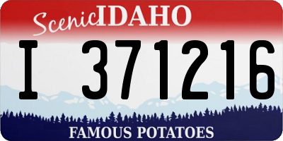 ID license plate I371216