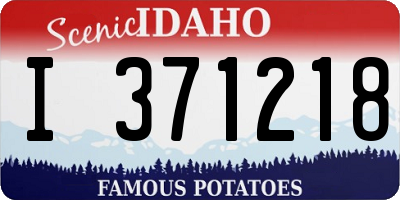 ID license plate I371218