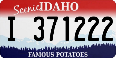 ID license plate I371222