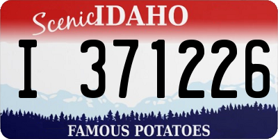 ID license plate I371226