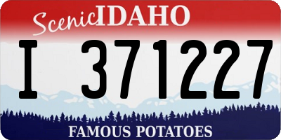 ID license plate I371227