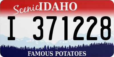 ID license plate I371228