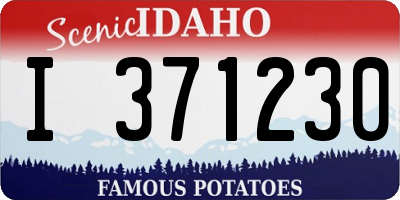 ID license plate I371230