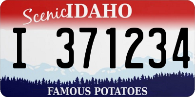 ID license plate I371234
