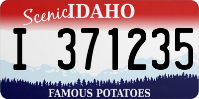 ID license plate I371235