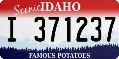 ID license plate I371237