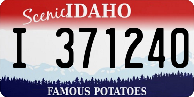 ID license plate I371240