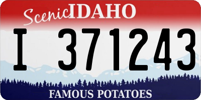 ID license plate I371243