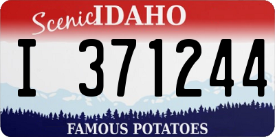 ID license plate I371244