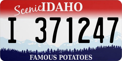 ID license plate I371247