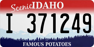 ID license plate I371249