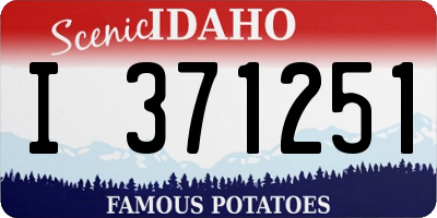 ID license plate I371251