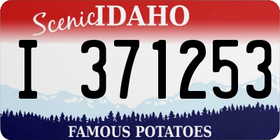 ID license plate I371253