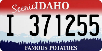 ID license plate I371255