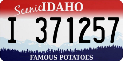 ID license plate I371257