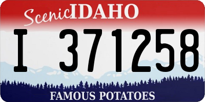 ID license plate I371258