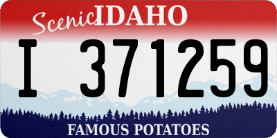 ID license plate I371259
