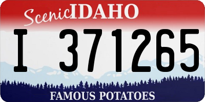 ID license plate I371265