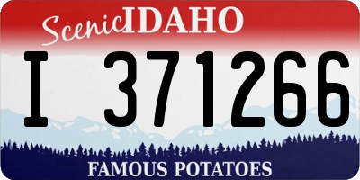 ID license plate I371266