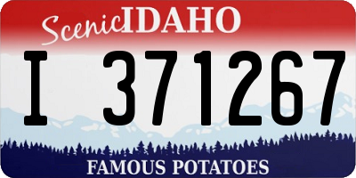 ID license plate I371267