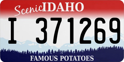 ID license plate I371269