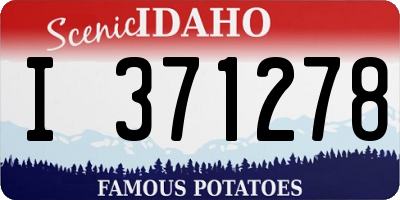 ID license plate I371278