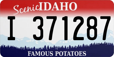ID license plate I371287
