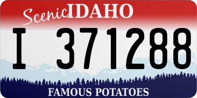 ID license plate I371288