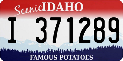 ID license plate I371289
