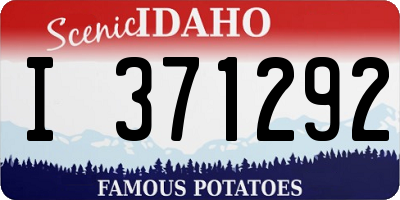 ID license plate I371292
