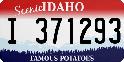 ID license plate I371293