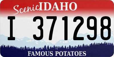 ID license plate I371298