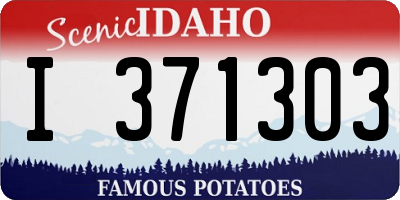 ID license plate I371303