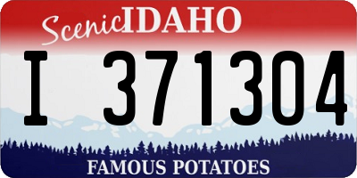 ID license plate I371304