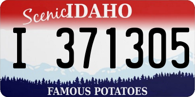 ID license plate I371305