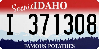 ID license plate I371308