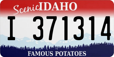 ID license plate I371314