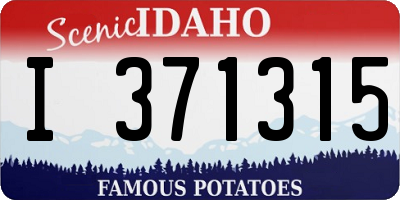ID license plate I371315