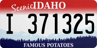 ID license plate I371325