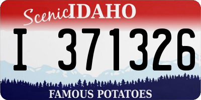 ID license plate I371326