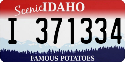 ID license plate I371334