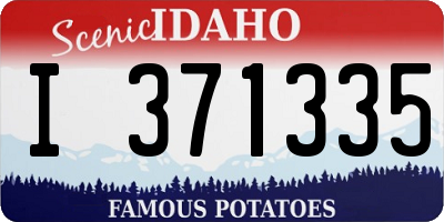 ID license plate I371335