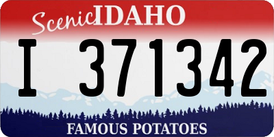 ID license plate I371342
