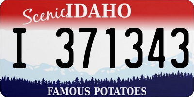 ID license plate I371343
