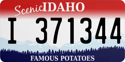 ID license plate I371344