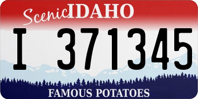 ID license plate I371345