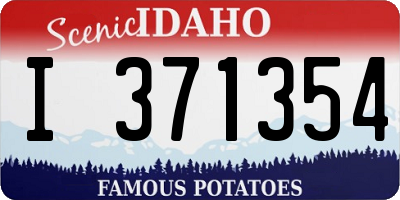 ID license plate I371354