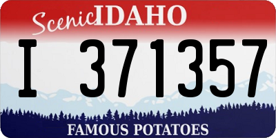 ID license plate I371357